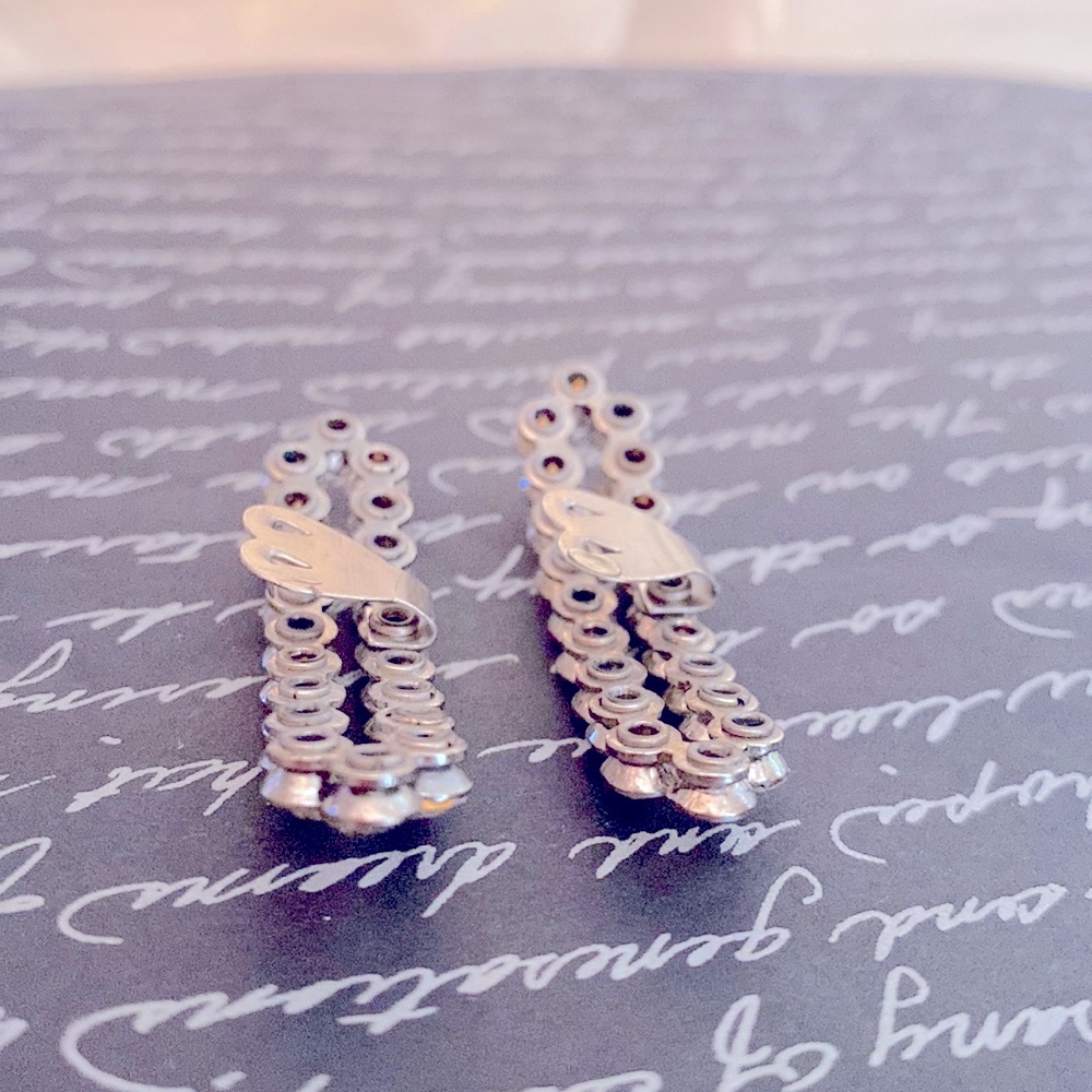 Rhinestone Shoe Clips, Vintage 1950s! - Picture 5 of 5